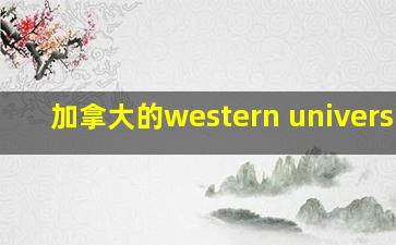 加拿大的western university